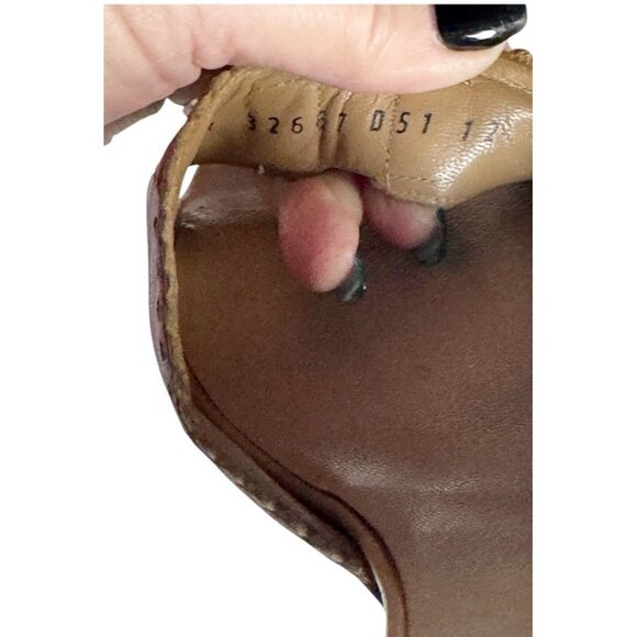 VTG Salvatore Ferragamo Women’s Sz 12 B Mauve Pink Leather Slip On Heels w/ Bow - Picture 9 of 15